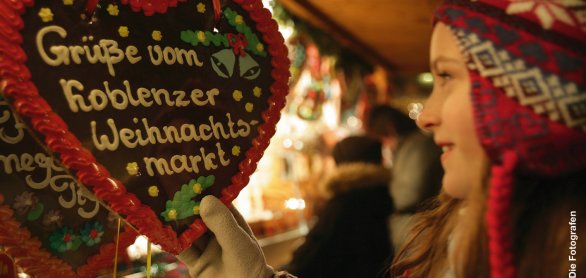 Grüße vom Koblenzer Weihnachtsmarkt © Gauls – Die Fotografen/ Koblenz-Touristik