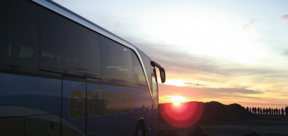 Grüsgen Bus und Nordkapsonne © Grüsgen Reisen GmbH